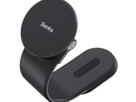 Автомобильный держатель Benks CZ08 Magsafe Anti-Vibration Foldable Mount 15W на приборную панель (черный)