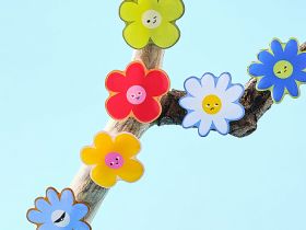 Стикер объемный "Цветочек Скептик белый"