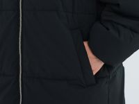 Утеплённая стёганая куртка с капюшоном, Черный