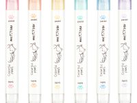 Набор текстовыделителей двусторонних MESHU "White kittens", 12 цв., пастельные цвета, 1-4мм, ПВХ бок
