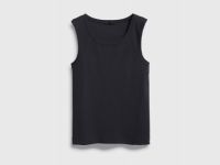 Базовая майка в рубчик, Черный