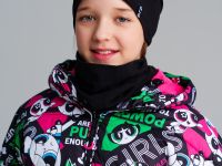 Комплект трикотажный для девочек: шапка, снуд