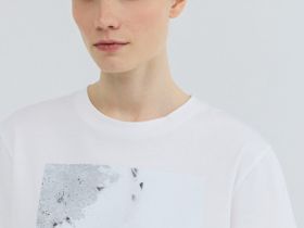 Футболка с принтом, Белый