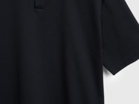 Поло из мерсеризованного хлопка, Черный