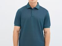Поло из шелковистого пике, Зеленый