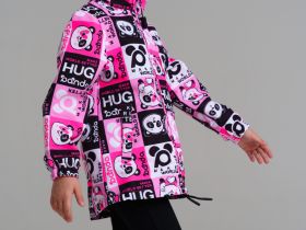 Куртка текстильная с полиуретановым покрытием для девочек (ветровка)