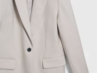 Однобортный жакет из поливискозы, Бежевый