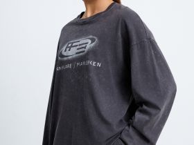 Лонгслив из хлопка с принтом из коллаборации с maneken