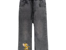 Брюки детские текстильные джинсовые для девочек