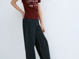 Джинсы Wide leg для девочек, Синий