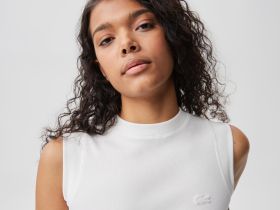 Женская футболка Lacoste приталенного кроя