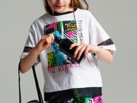 Комплект для девочек: сумка текстильная, бутылка для воды