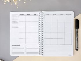 Планер еженедельник недатированный DoYourLine "Мрамор", А5, 166 страниц