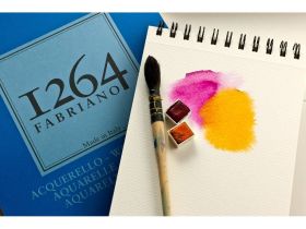 Альбом для акварели на спирали Fabriano "1264 WATERCOLOUR" 14,8х21 см 20 л 300 г