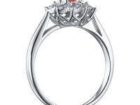 Классическое кольцо из белого золота э0912кц11190200_pink