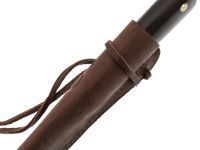 Нож Северный средний, сталь Х12МФ, черный граб, с окованным долом