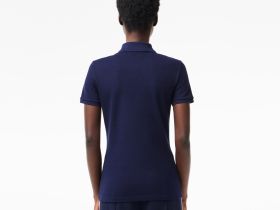 Женское поло Lacoste приталенного кроя из эластичного хлопка