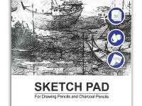 Скетчбук для рисования и графики Acmeliae 16K 260х187 мм 30 л 150 г, для карандашей и угля