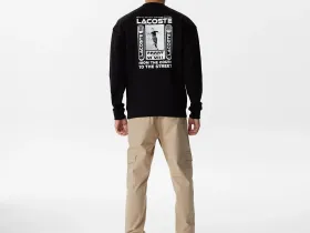 Мужской хлопковый свитшот Lacoste стандартного кроя