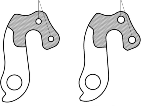 Держатель заднего переключателя "петух" Meta №30.1 фрезерованный (серебристый)