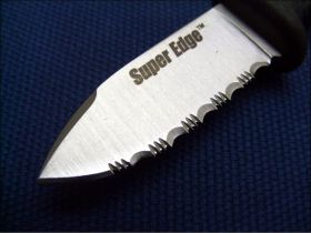 Нож с фиксированным клинком Cold Steel Super Edge, сталь AUS-8A, рукоять Kray-Ex, черный