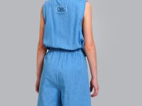 Полукомбинезон текстильный джинсовый для девочек