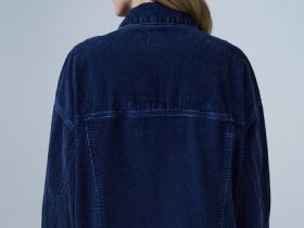 Вельветовая куртка с эффектом стирки, Синий