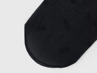 Колготки с узором в виде сердечек, 40 DEN, Черный