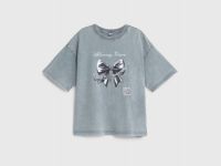 Футболка с AR-принтом для девочек, Серый