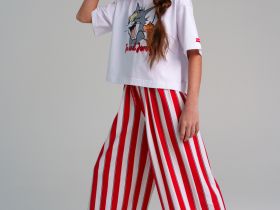 Фуфайка трикотажная для девочек (футболка)