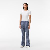 Женские расклешенные спортивные брюки Lacoste с монограммой
