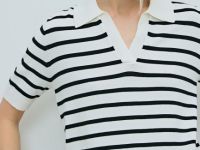 Джемпер-поло с коротким рукавом, Белый