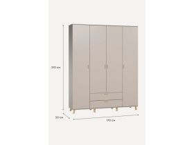 Распашной шкаф Пронто 4-170x210 Латте