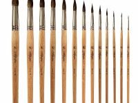 Кисть соболь №2 круглая Альбатрос "Аврора" длинная ручка