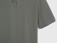 Поло из текстурной хлопковой ткани, Коричневый