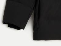 Пуховик с опушкой и воротником-стойкой