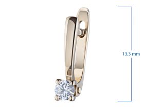 Серьги из желтого золота с бриллиантами э0301сг03154900