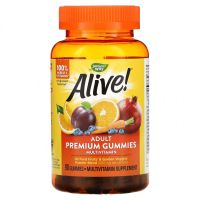 Nature's Way, Alive! жевательный мультивитамин для взрослых, фруктовый вкус, 90 жевательных мармеладок