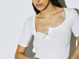 Футболка с вырезом "хенли", Белый