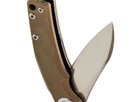 Складной нож Dr.Tech W3618GD, сталь D2, рукоять G10, песочный