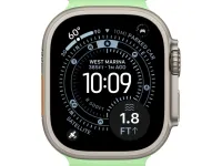 Смарт-часы Apple Watch Ultra 3 49mm Natural Titanium Case with Neon Green Ocean Band (One Size)