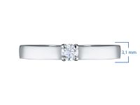 Помолвочное кольцо из белого золота с бриллиантом э0901кц12155000