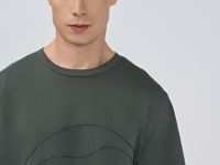 Футболка с абстрактной вышивкой, Зеленый