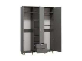 Распашной шкаф Пронто 3-150x220 Графитовый