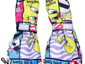 Варежки текстильные для девочек