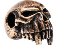 Бусина для темляка Череп с клыками, бронза