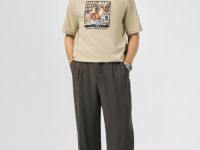 Футболка с арт-принтом, Бежевый