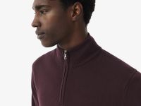 Мужской свитер Lacoste с высоким воротником и застежкой-молнией
