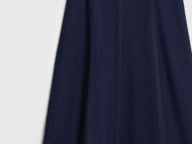 Джинсовое платье миди, Синий