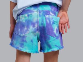 Шорты текстильные джинсовые для девочек